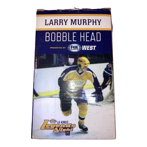 BOBBLE HEAD Larry Murphy Los Angeles Kings Legends Night Giveaway With Box Cover