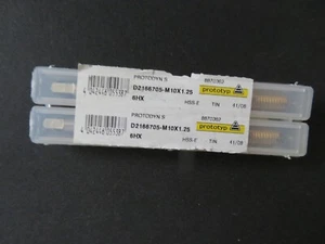 2 pcs DORMER PROTOTYP 10mm x 1.25 Metric M10 Thread Forming TiN Taps GERMANY - Picture 1 of 2