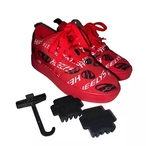 Heelys Pro 20 Prints Skate Shoes Unisex Youth Size 13 C Red/Black Spell-Out NWOB - Picture 1 of 14