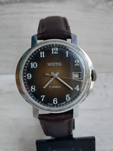 Sowjetische Vintage SELTEN Wostok Vostok Herren Armbanduhr mechanisch 17 Juwelen UdSSR - Bild 1 von 11