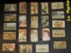 Vintage Victorian Wood Children Blocks with Decorated w/ Lithograph Scrap Paper 