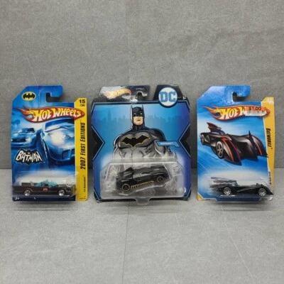 Mattel Hot Wheels Batmobile Lot Of 3 New Models Character Cars 07 First Edition  - Image 1 of 4