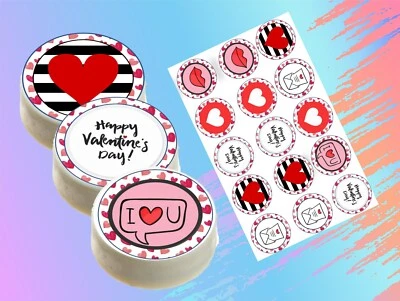 Edible image x Oreo cookies chocolate covered, cupcake topper, printed icing - Image 1 of 4