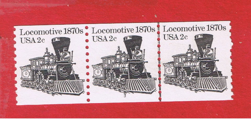 Locomotora #1897A MNH OG tira de 3 con PL#3 envío y devolución gratuitos Foto 1 de 1