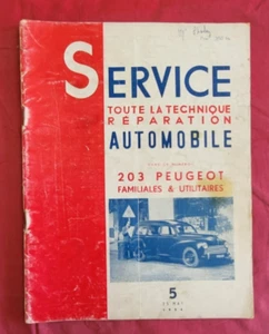 SERVICE 05-1954 ; étude Technique PEUGEOT 203 familiales et utilitaires - Picture 1 of 1