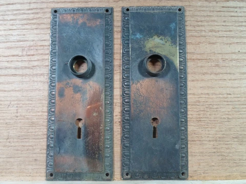 stamped non metallic   door knob backplate  #1   # 57 Cover