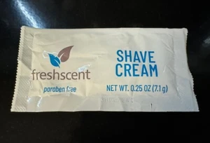 (100) SHAVE CREAM .25 oz PACKETS FRESH SCENT WHOLESALE LOT HOTEL, TRAVEL SIZE - Picture 1 of 2