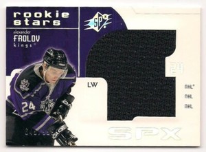 Alexander Frolov 02-03 Upper Deck SPx Rookie Stars Game Jersey /999