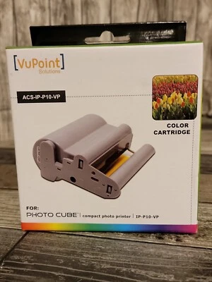 New VuPoint Color Cartridge ACS-IP-P10-VP For Photo Cube Compact Printer Sealed - Image 1 of 4