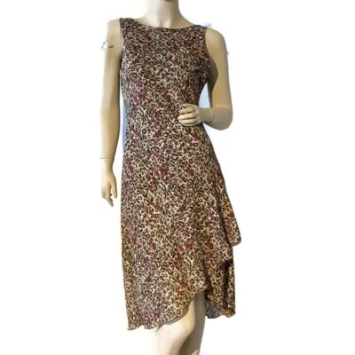 Vestido midi para mujer Alyn Paige estampado animal sin mangas junior talla 7/8 Foto 1 de 4