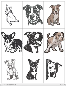 COLECCIÓN PERRO SURTIDO 02 DISEÑOS MÁQUINA BORDAR PES USB DRIVE - Imagen 1 de 20