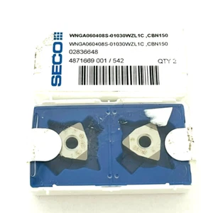 SECO CBN Turning Tools WNGA060408S-01030WZL1C,CBN150 ORIGINAL NEW BOX of 2 pcs. - Picture 1 of 2