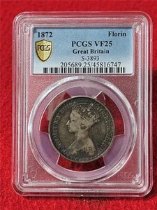 GRAN BRETAÑA 1878 FLORÍN GÓTICO PLATA S-3893 PCGS VF 25 #MF-T2445 - Imagen 1 de 4
