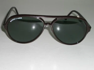BAUSCH & LOMB FRANCE DARK BROWN NYLON GRAY POLARIZED CATS SKI SUNGLASSES w/CASE - Picture 1 of 6