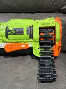 Nerf Zombie Strike Ripchain Dart Gun with Chain Machine Gun Toy Tested - Picture 1 of 10