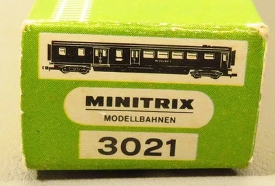 VAGÓN DE EQUIPAJE/COMEDOR PLANO ESCALA N MINITRIX 3021 NS (FERROCARRILES HOLANDESES) LN/OB Foto 1 de 4