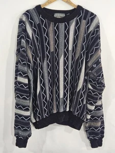 Tundra Sweater Mens L Cosby 3D Knit Crewneck Pullover Hip Hop Vintage 90s - Picture 1 of 5
