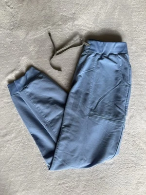 Light Blue Fabletics Scrub Bottoms. On Call Jogger Scrub Veil Blue. Size Small. - Image 1 of 4
