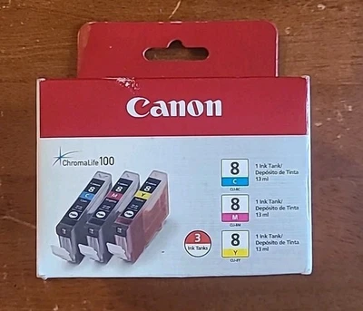 Canon CLI-8 Tri Color Ink Cartridges 0621B016 - Image 1 of 4