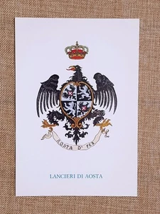 Lancieri di Aosta Emblema o stemma araldico Reggimento di Cavalleria - Picture 1 of 2
