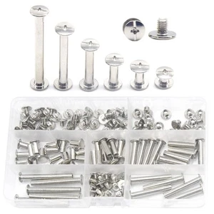 140 PCS/70 Set Chicago Screws Set Binding Post Screw Leather Rivets Nail Rive... - Picture 1 of 6