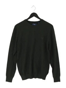 Gant Men's Jumper M Green 100% Wool Round Neck Pullover - Picture 1 of 6
