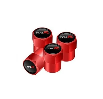 HONDA TYPE R 4x Red Tyre Valve Dust Caps BRAND NEW - Image 1 of 2