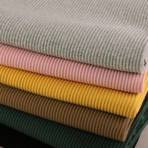Stretch Rib Knit Fabric Cotton Blend Undershirt Dress Sweater Material 100×110cm - Picture 1 of 15