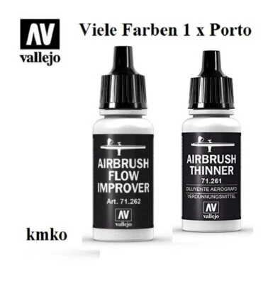 Vallejo Model Air 71.261 Thinner + 71. 262 Airbrush Fließverbesserer 17ml