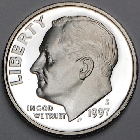 1997-S Silver Proof Dime - 90% Silver - (UNC) KM#195b - D97SS Cover