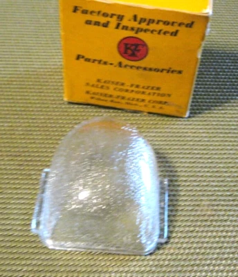 NOS 1949-1950 Kaiser cristal licencia lámpara lente, en caja, 204511 Foto 1 de 3