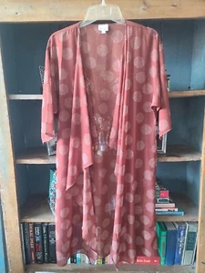 BOHO durchsichtiger POLKA PUNKT gerüschter Lularoe KIMONO Staubsauger Gr. M neu ohne Etikett - Bild 1 von 4