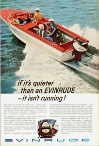 Vintage 1961 If It's Quieter Than An Evinrude - It Isn't Running Advertisement - Picture 1 of 1