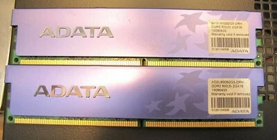 A-Data Technology PC2-6400 2x2 4 GB DIMM 800 MHz DDR2 Memory (AD2U800B2G5-DRH) - Image 1 of 4
