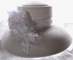 new RENEGADE Bridal Dress Formal Derby WESTERN felt fur hat floral pearl ribbon