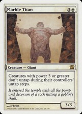 Marble Titan 9th Edition NM White Rare MAGIC THE GATHERING MTG CARD ABUGames