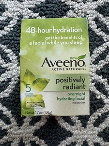 Aveeno Positively Radiant Overnight Facial Moisturizer 1.7 Ounce 1.7oz - Picture 1 of 4