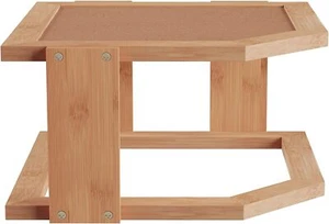 2-Tier Bamboo Corner Shelf for Kitchen or Bathroom Cabinet, Countertop, Cupboard - Picture 1 of 6