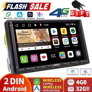 ATOTO S8MS 7" 2DIN Car Stereo 4+32G 4G LTE 2BT Wireless CarPlay Android Auto GPS - Picture 1 of 36