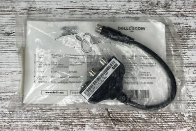 Nuevo adaptador de cable Dell S-VIDEO A RCA: DS/N CN-044CTV-47110 Foto 1 de 2