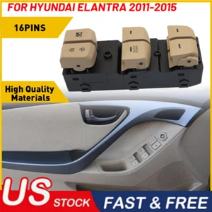 For 2011-2015 Hyundai Beige Elantra Left Driver Master Window Door Power Switch - Picture 1 of 11