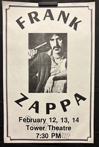 Frank Zappa 1988 Tower Theatre Pennsylvania - Konzert Promo Poster flach 11"x17" - Bild 1 von 1