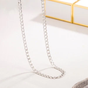 925 Sterling Silver Miami Cuban Link Chain Necklace Curb Chain for Men & Women - Picture 1 of 8