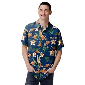Hawaiian Print Short Sleeve Cardigan Shirt for Men - Casual Loose Fit with Lapel - Picture 1 of 4