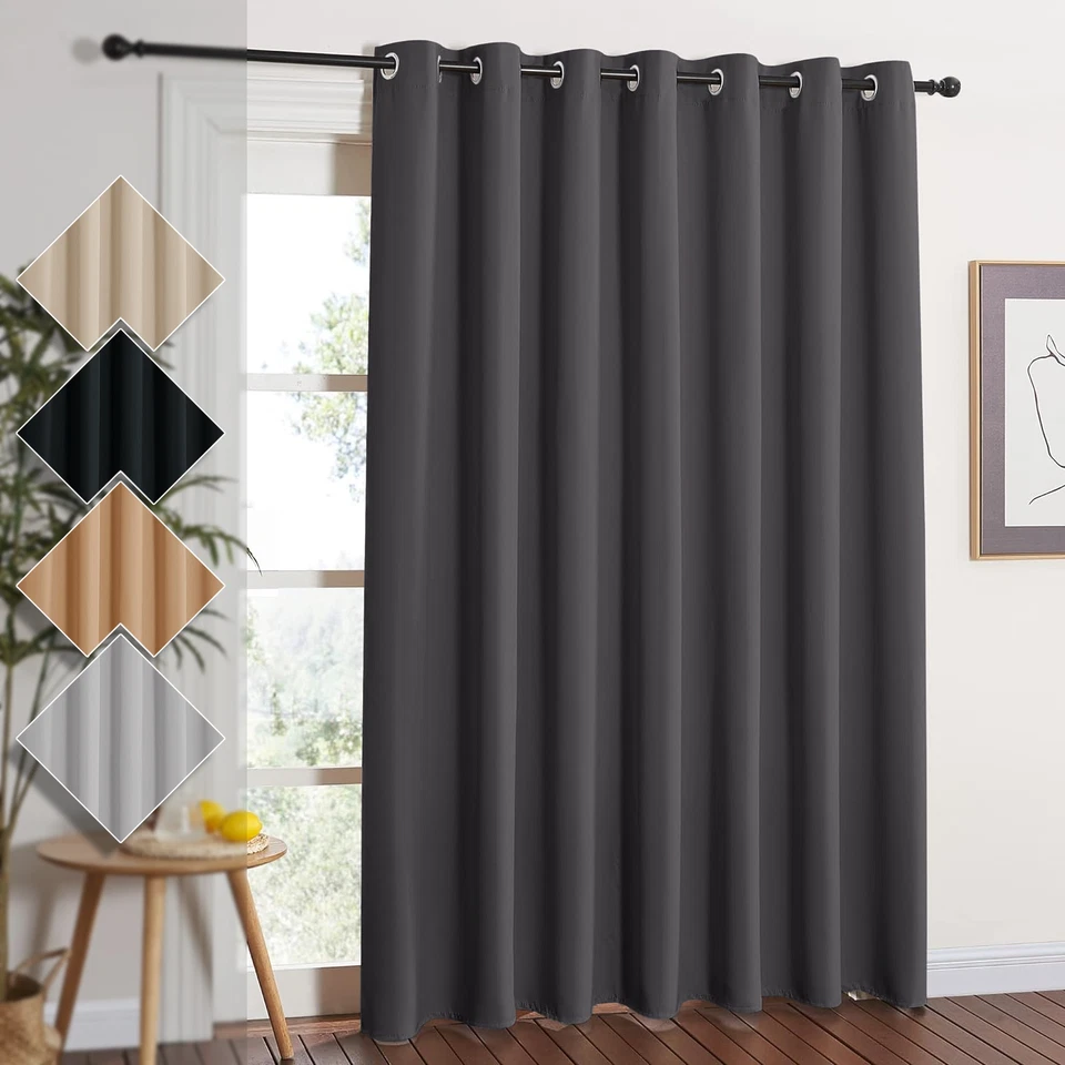 IMPERIAL ROOMS Heavy Thermal Blackout Curtains Eyelet Ring Top Ready Made Door Curtain Panel UK