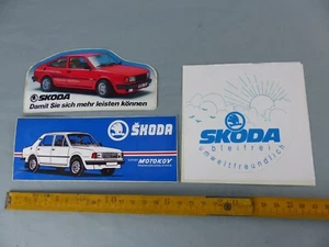 Lot de 3 autocollants Sticker SKODA 130 G 105 120 motokov Aufkleber VINTAGE B20 - Picture 1 of 1
