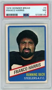 1976 Wonder Bread FRANCO HARRIS #3 Steelers HoF PSA 7 Near-Mint RARE S140 - Picture 1 of 2