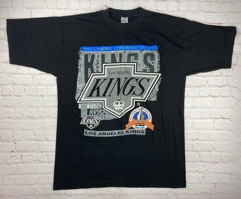 Vintage 1993 Magic Johnson T’s Los Angeles Kings BIG Print Tee T Shirt XL Rare Cover