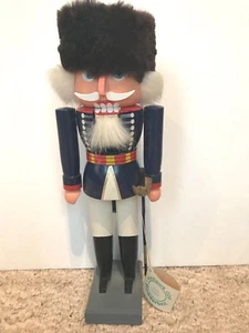 ❤️14" NUTCRACKER EXPERTIC Erzgebirgische Volkskunst Soldier Guard Russian GDR❤️ - Picture 1 of 7