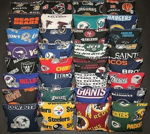 Set of 8 CORNHOLE BAGS PICK YOUR TEAMS! Regulation Size~Top Quality Handmade! - Picture 1 of 8